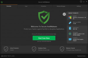 Secure AntiMalware - náhled
