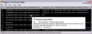 Registry Trash Keys Finder - náhled