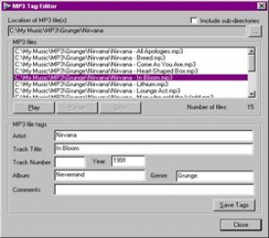 CR MP3 Tag Editor - náhled