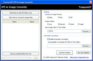 TreasureUP XPS to Image Converter - náhled