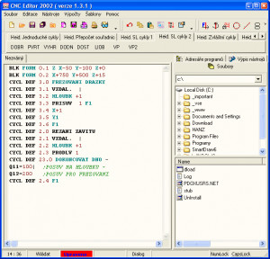 CNC Editor 2002 - náhled