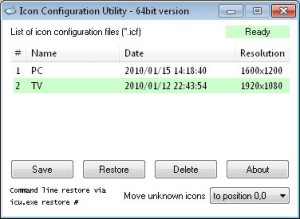 Icon Configuration Utility - náhled