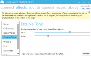Skype Voice Changer Pro - náhled