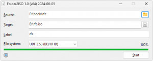 folder2iso - náhled