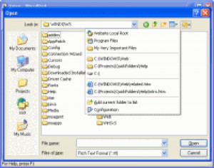QuickFolders - náhled