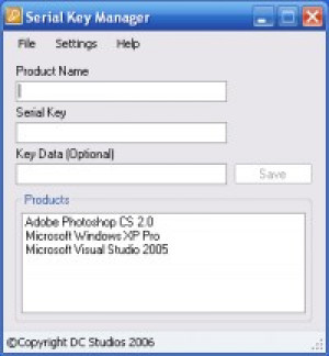 Serial Key Manager - náhled