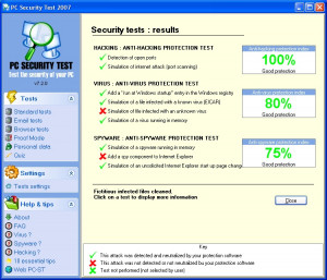 PC Security Test 2007 - náhled