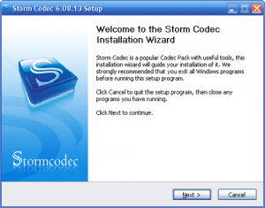 Storm Codec - náhled