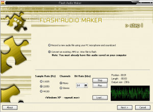 Flash Audio Maker - náhled