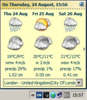 Tray Weather Forecast - náhled