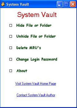 System Vault - náhled