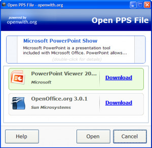OpenWith.org Desktop Tool - náhled