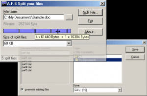 A.F.6 Split Your Files - náhled