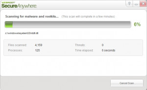 Webroot SecureAnywhere AntiVirus - náhled