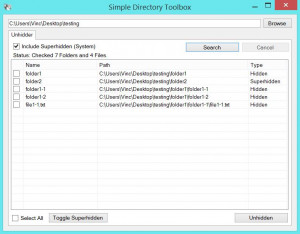 Simple Directory Toolbox - náhled