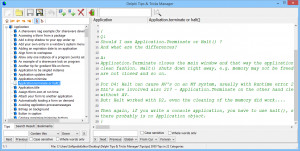 Delphi Tips & Tricks Manager  - náhled