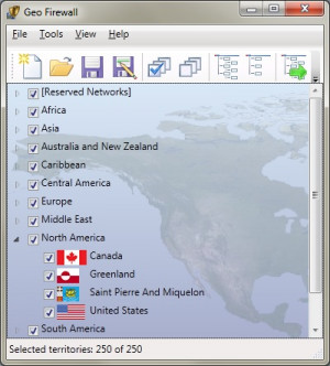 Geo Firewall - náhled