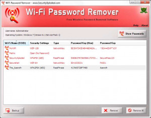 WiFi Password Remover - náhled