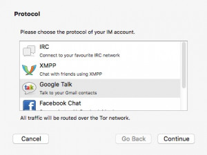Tor Messenger - náhled