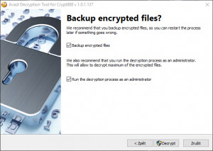 Avast Decryption Tool for Crypt888 - náhled