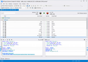 dbForge Schema Compare for MySQL - náhled