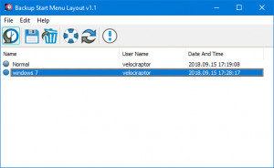 Backup Start Menu Layout - náhled