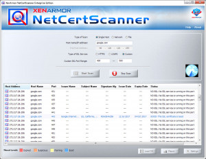 Network SSL Certificate Scanner - náhled