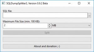 SQLDumpSplitter - náhled