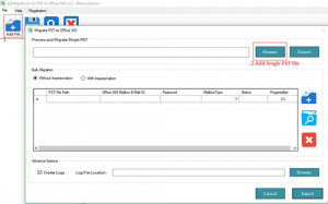 A2Z Migrations for PST to Office 365 - náhled