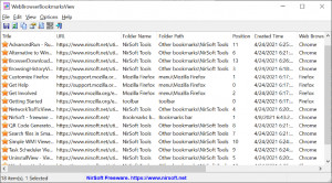 WebBrowserBookmarksView - náhled