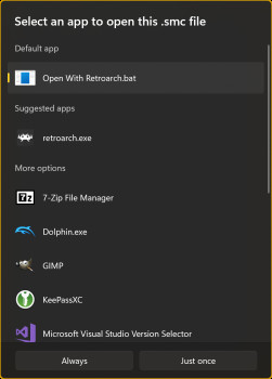 Open with RetroArch - náhled