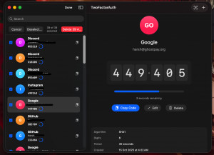 Two-Factor Authenticator - náhled