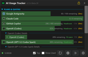 AI Usage Tracker - náhled