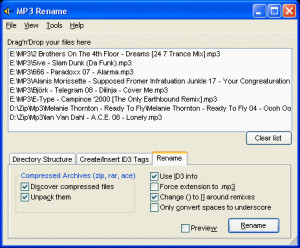 MP3 Rename - náhled