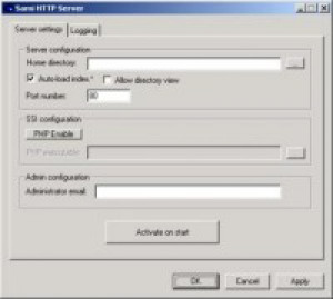 Sami HTTP Server - náhled