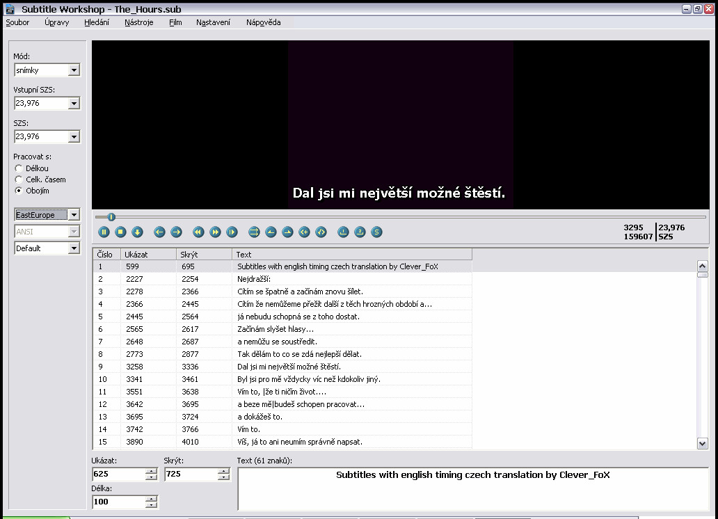 subtitle workshop accepted video formnats
