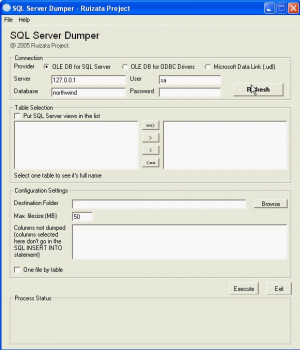 SQL Dumper - náhled