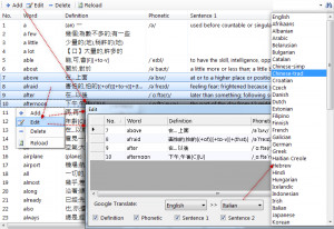 Vocabulary .NET - náhled