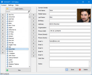 VCF Editor - náhled