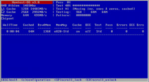Memtest86+ - náhled