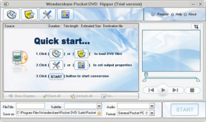 Wondershare Pocket DVD Ripper - náhled