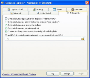 Resource explorer - náhled