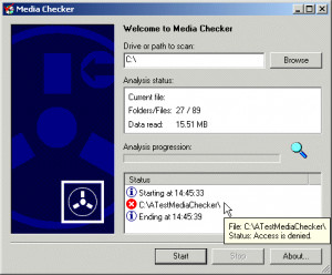 Media Checker - náhled