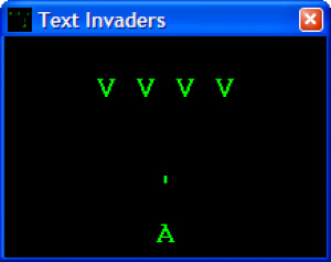 Text Invaders - náhled