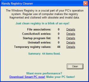 Handy Registry Cleaner - náhled
