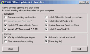 WSUS Offline Update - náhled