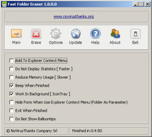 Fast Folder Eraser - náhled