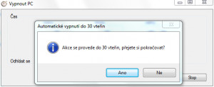 Vypnout PC - náhled
