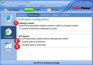 PowerPanel Personal Edition - náhled