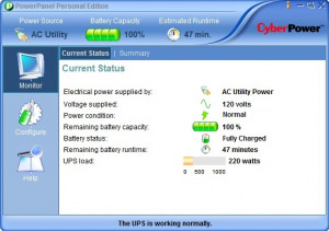 PowerPanel Personal Edition - náhled